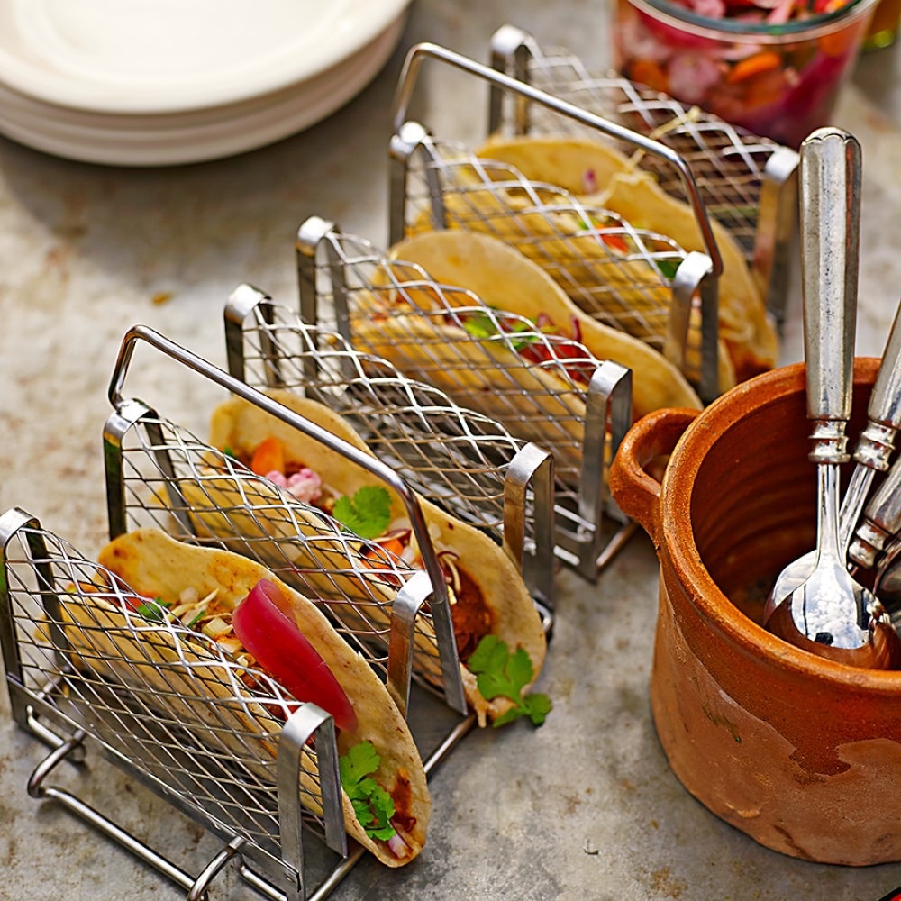 Williams Sonoma โฐ Stainless Interlock Taco Racks - Picture 14 of 16